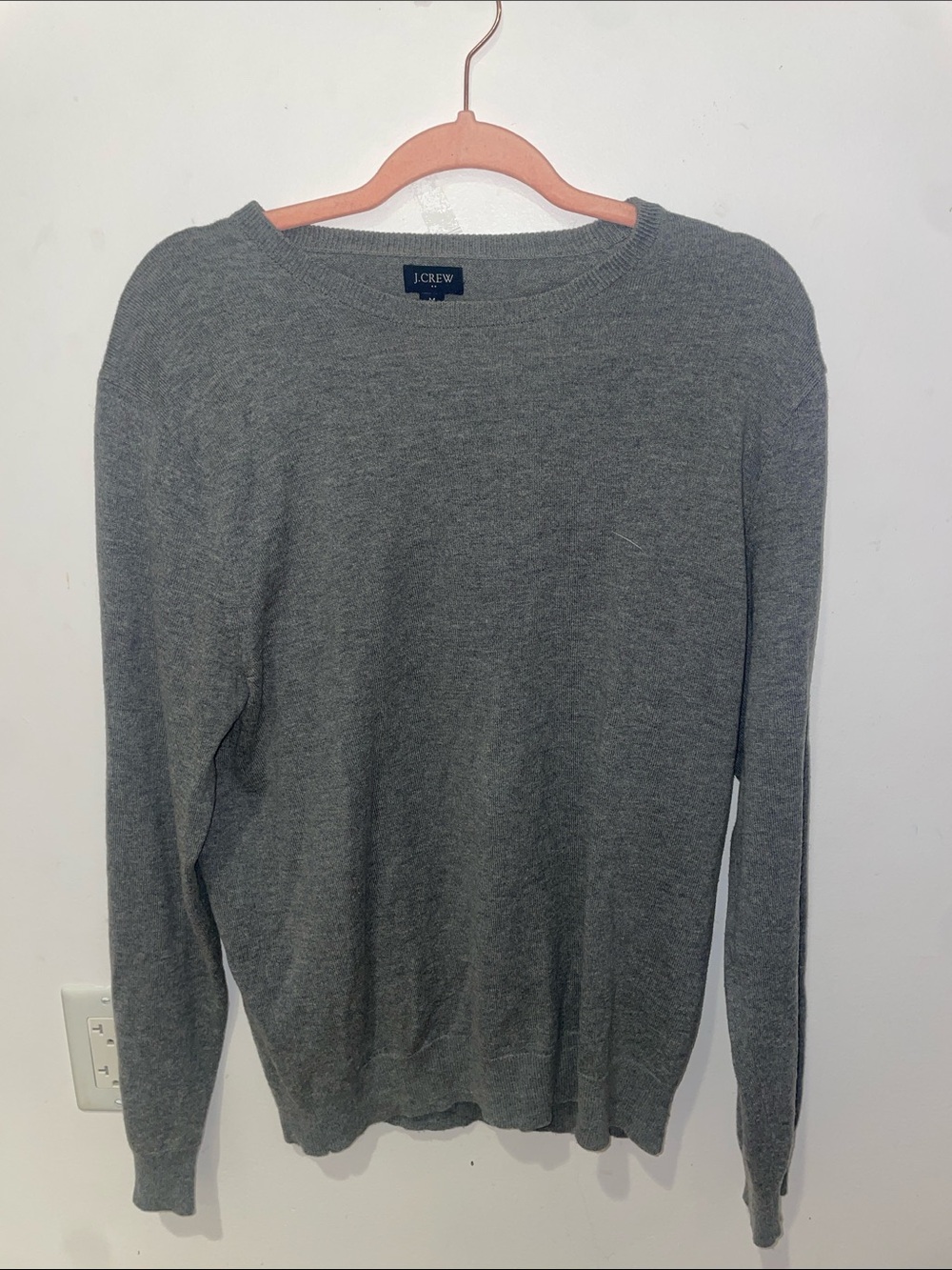 J. Crew Men's Heather Gray Crewneck Sweater